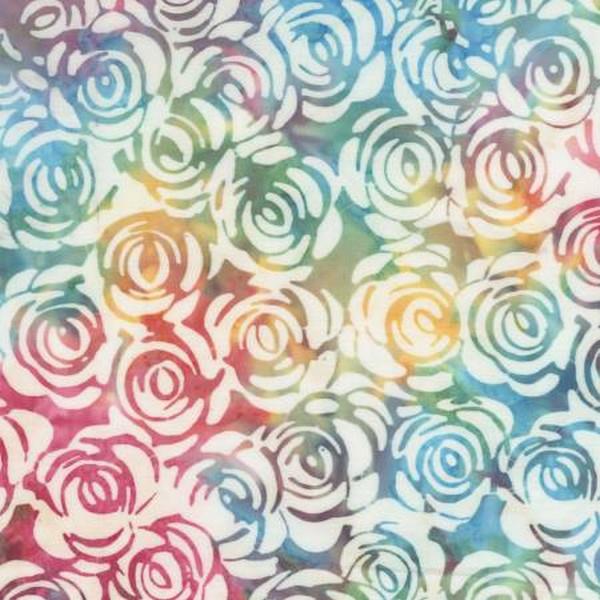 Rainbow Rosebush Batik