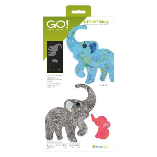 Accuquilt GO! Elephant Family Die to Try January, 2024