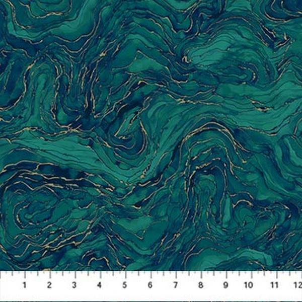 Midas Touch Teal Wave Texture