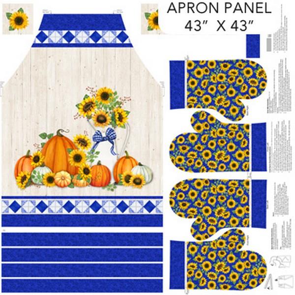 Autumn Gathering Apron & Oven Mitt Panel