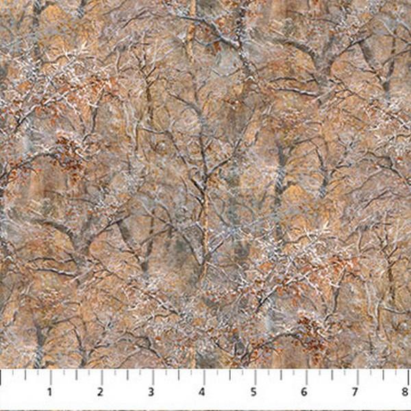 First Frost Brown Trees Fat Quarter