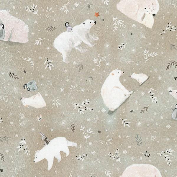 Snowy Fable Taupe Bears