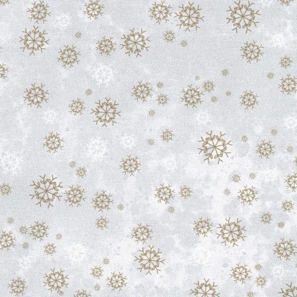 Snowy Fable Snowflakes Taupe Fat Quarter