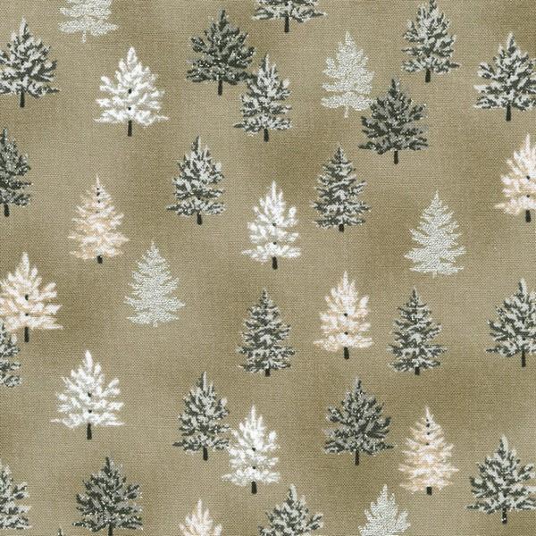 Holiday Charms Taupe Trees