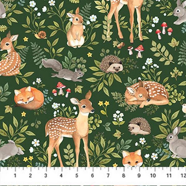 Woodland Babes Forest Feature Dark Green