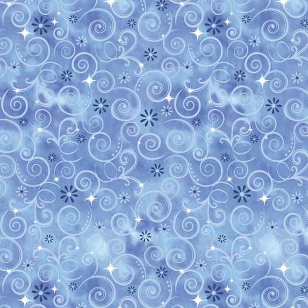 FairyTale Dreams Dazzling Swirls Dark Blue