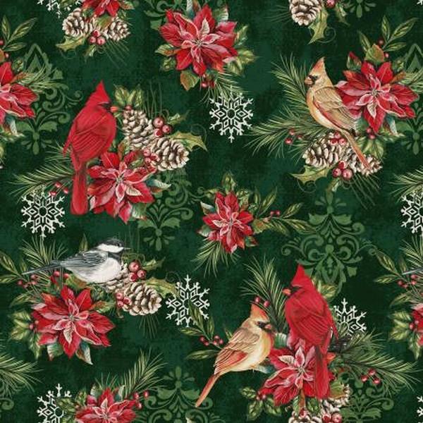 Holiday Splendor Pine Winter Songbirds