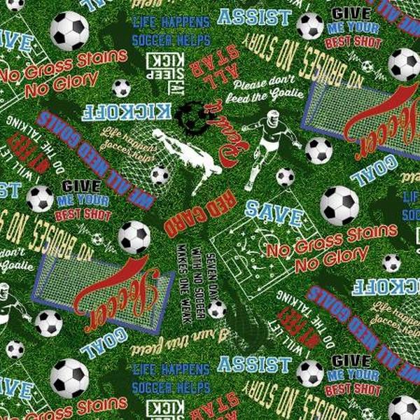 Soccer Star Words on Grass