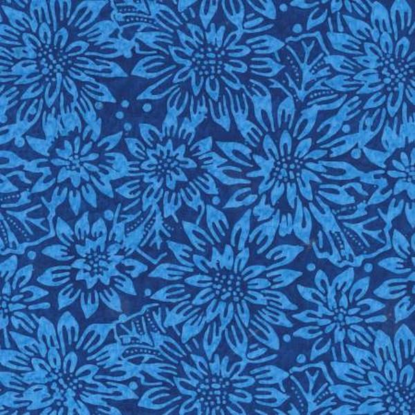 Moody Blue Stylized Flower