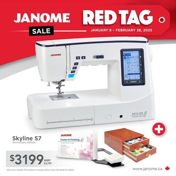 Janome Skyline S7 Anniversary Edition - RED TAG BONUS