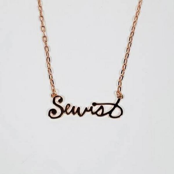 Rose Gold Sewist Necklace