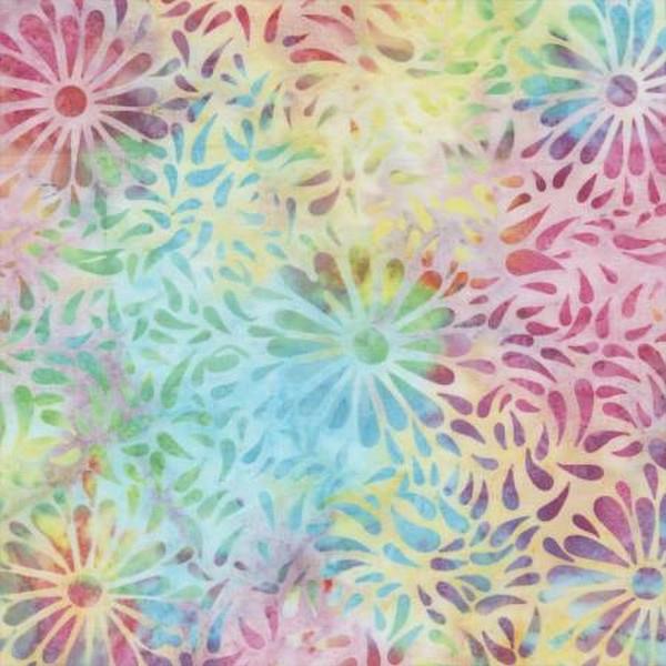 Pastel Multi Daisy Petal Batik