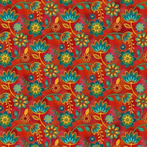 Boho Blooms Small Trail Red