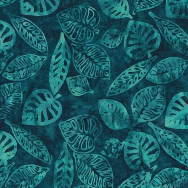 Oasis Batik Dark Turquoise Monstera