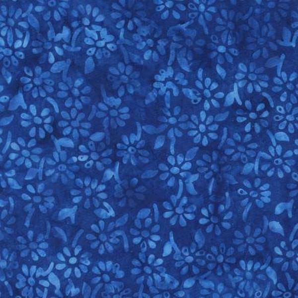 Royal Blue Batik Royal Daisies