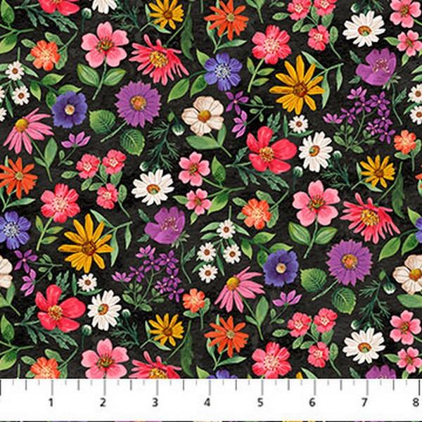 Hide and Seek Small Floral Black