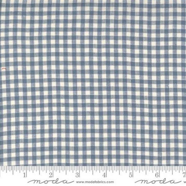 Woven Gingham Woad Pearl