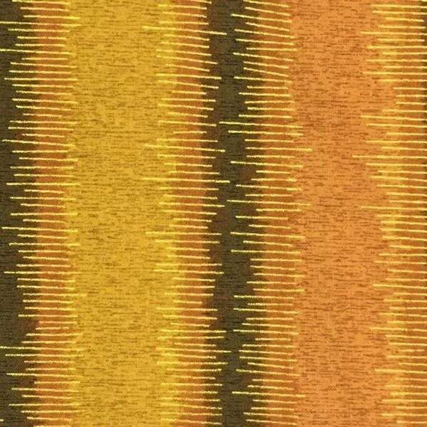 Desert Moons Orange/ Brown/ Gold Stripe with Metallic Fat Quarter