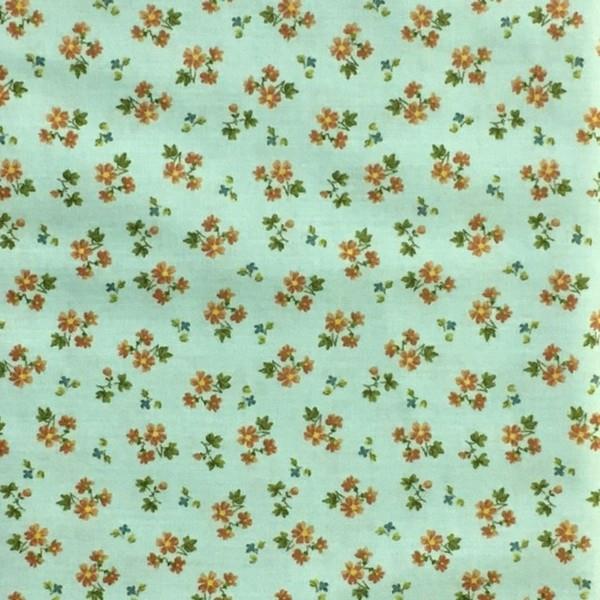 Alison's Ditzy Florals Forget Me Not Blue/ Red Fat Quarter