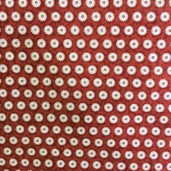 Poulets de Provence Red/ Cream Circles Fat Quarter