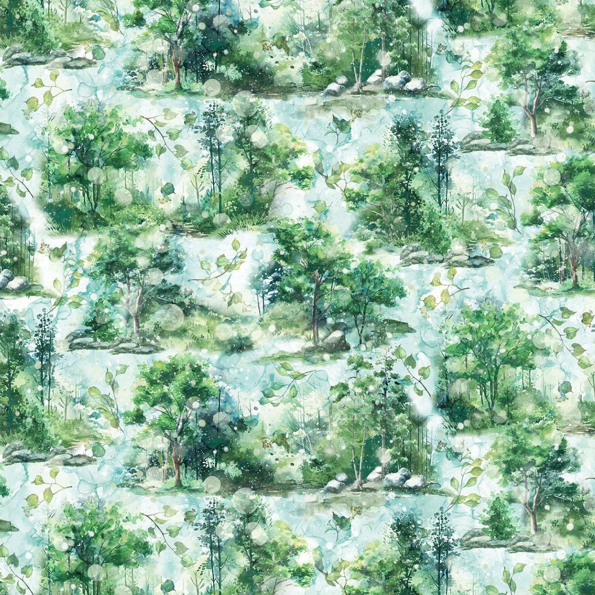 Serenity Vingnettes - Light Green Multi
