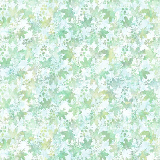 Serenity Leaves - Light Blue Multi