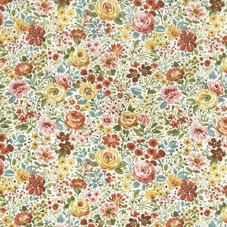 Sketchbook Flower Garden - Cream