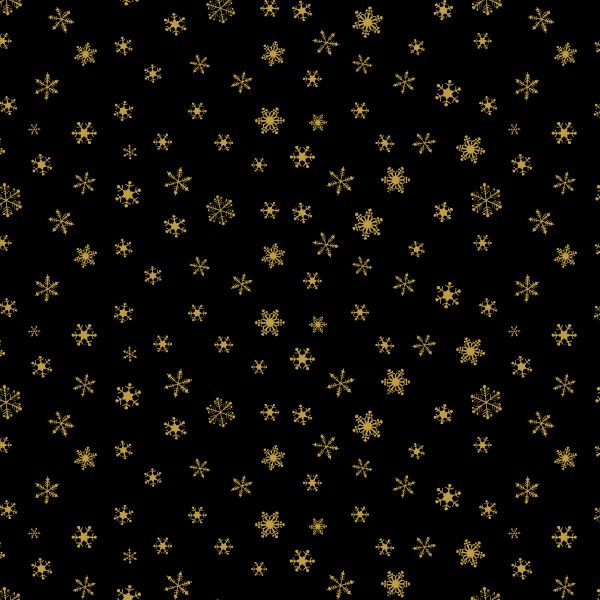 Black and Gold Metallic snowflakes