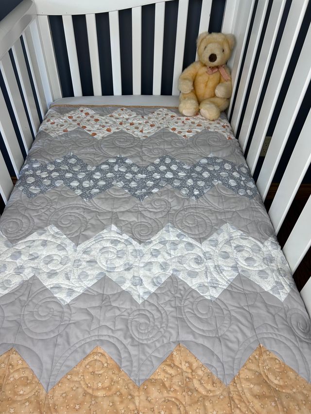 Stars and Dots Chicken Scratch Chevron Quilt Kit