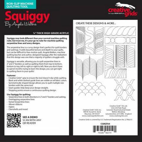 Creative Grids Machine Quilting Tool - Squiggy available at The Quilt Store