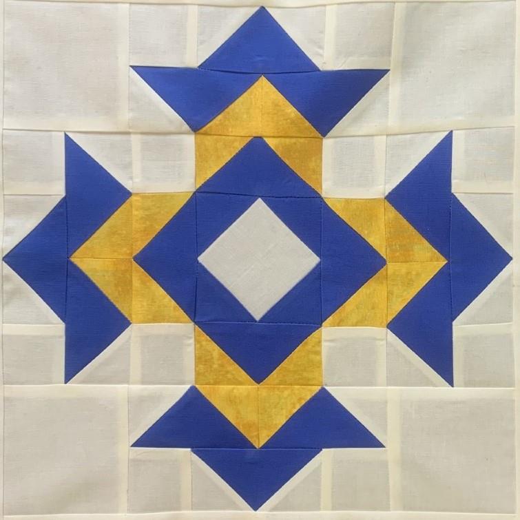 Ukraine Relief Block Pattern & Kit available at The Quilt Store
