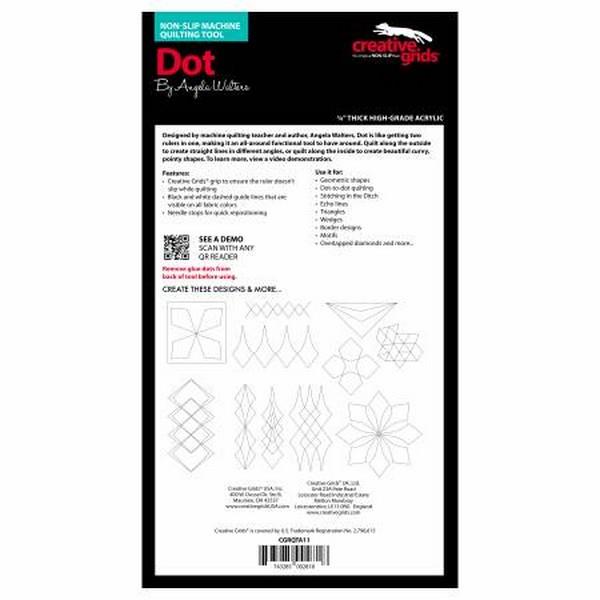 Creativ Grids Machine Quilting Ruler - Dots available at The Quilt Store in Canada