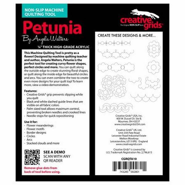 Creativ Grids Machine Quilting Ruler - Petunia by Angela Walters available at The Quilt Store in Canada