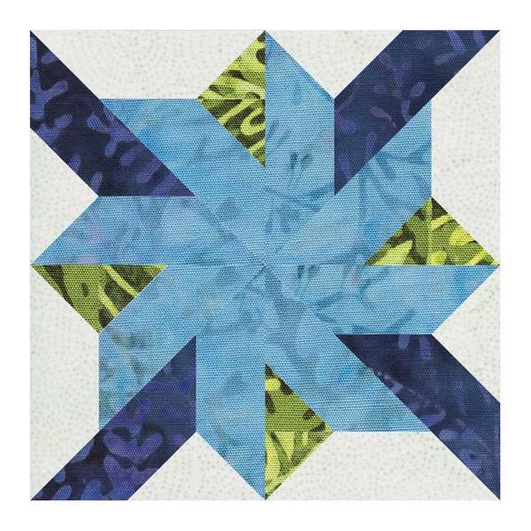 Accuquilt Whirling Star Block on Board available in Canada at The Quilt Store