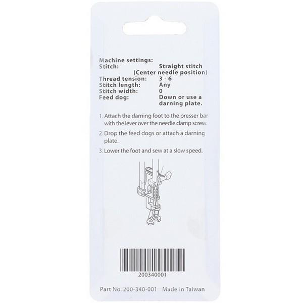 Janome Open Toe Darning Foot available in Canada at The Quilt Store