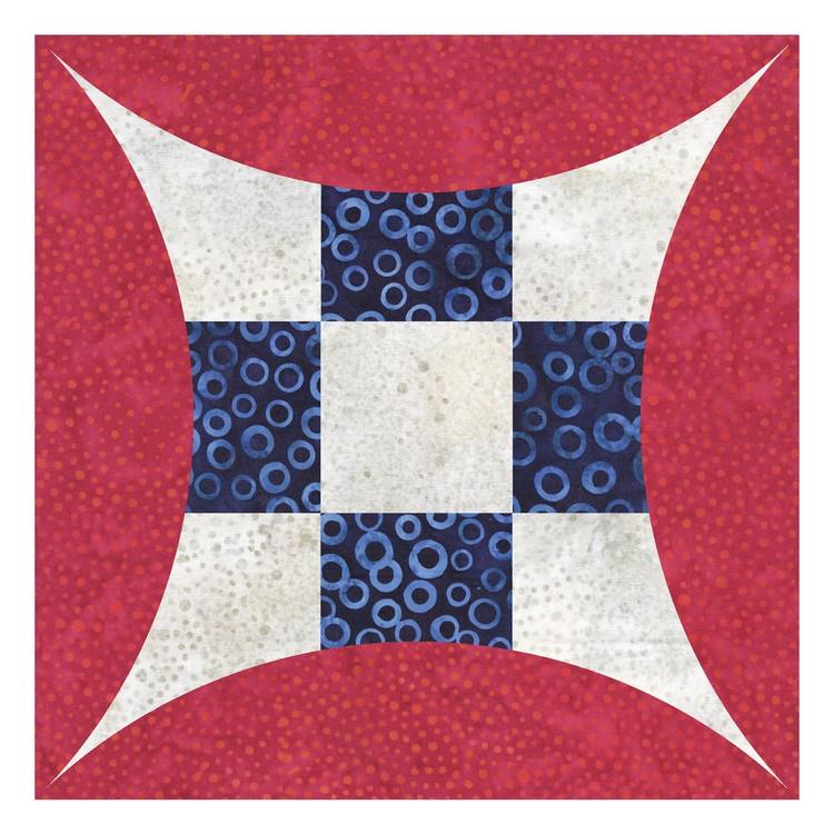Accuquilt Glorified 9 Patch Block on Board available in Canada at The Quilt Store