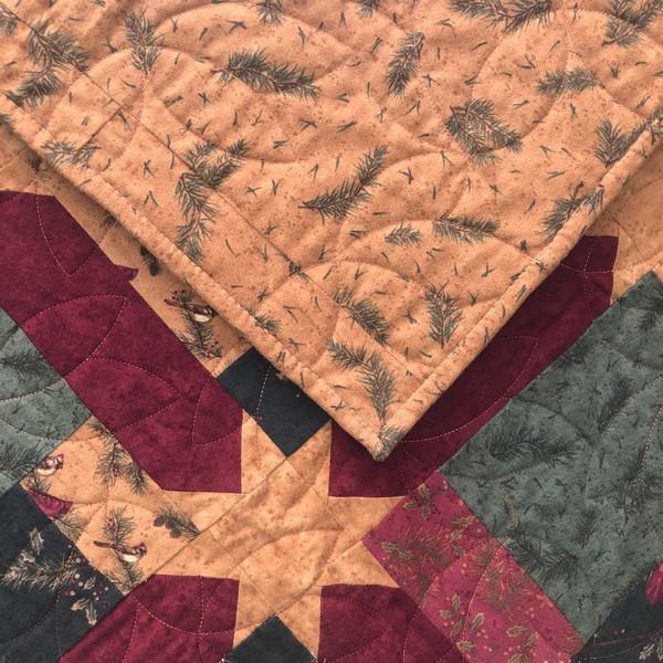 Cardinal Reflections Flannel Quilt