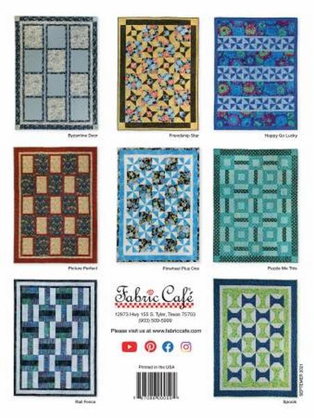 Quick 'n Easy 3-Yard Quilts by Donna Robertson from Fabric Cafe available in Canada at The Quilt Store