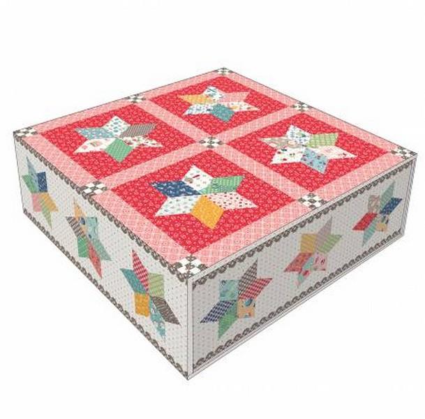 Cook Book Pot Luck Stars Quilt Kit in Keepsake Box by Lori Holt of Bee in my Bonnet available in Canada at the Quilt Store