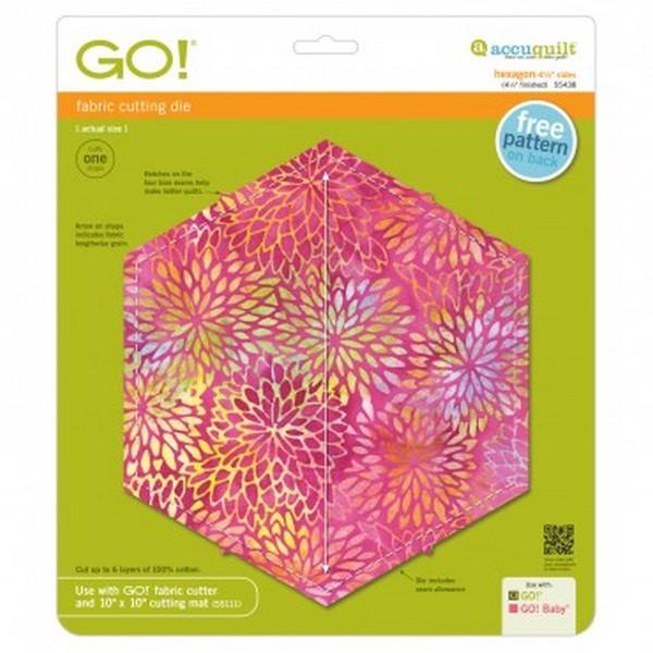 AccuQuilt Go! Fabric Cutting Die Hexagon 4 1/2"