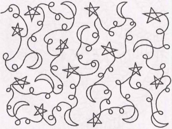 Quilting Stencil - Stars & Moon available at The Quilt Store