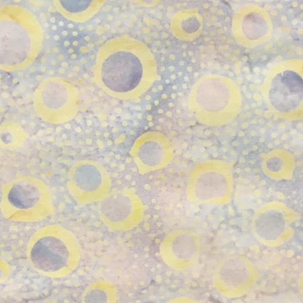Anthology Batik Pink/ Mauve/ Yellow Circle Dot available in Canada at The Quilt Store