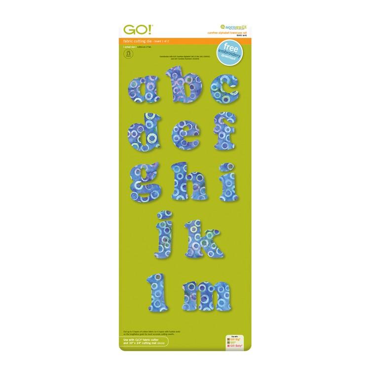 GO!  Carefree Alhabet Lowercase available in Canada at The Quilt Store
