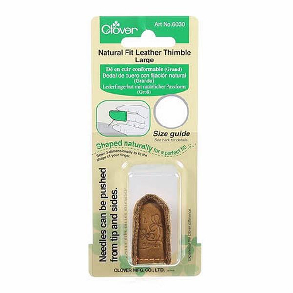 Clover Natural Fit Leather Thimble Large