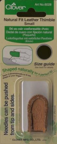 Clover Natural Fit Leather Thimble Small available in Canada at The Quilt Store