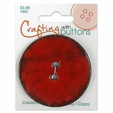 Coconut Button 2 1/2" - RED