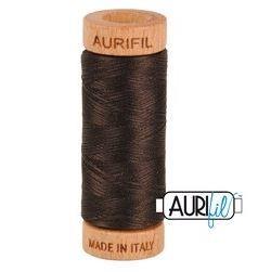 Aurifil 1130 Very Dark Bark 80 wt available in Canada at The Quilt Store