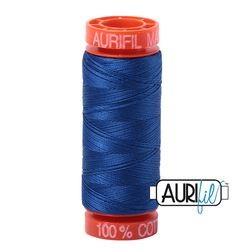 Aurifil 2735 Medium Blue 50 wt 200m available in Canada at The Quilt Store