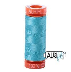 Aurifil 5005 Bright Turquoise 50 wt 200m available in Canada at The Quilt Store