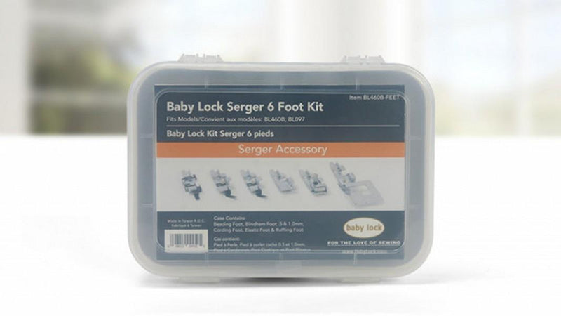 Baby Lock 6 Piece Serger Foot Kit for the Vibrant available in Canada at The Quilt Store